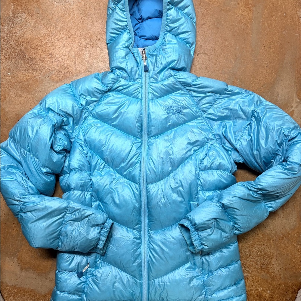 Mountain Hardwear Women’s Kelvinator down Blue puffy Jacket size small